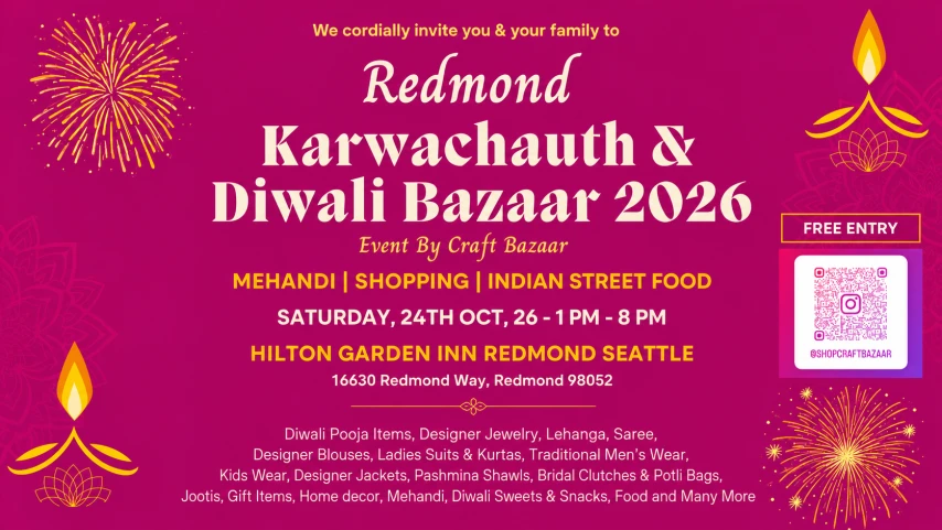 Redmond Karwachauth & Diwali Bazaar 2026